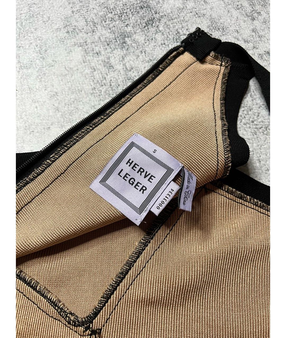 HERVE LEGER Черное вискозное коктейльное платье, фото 8