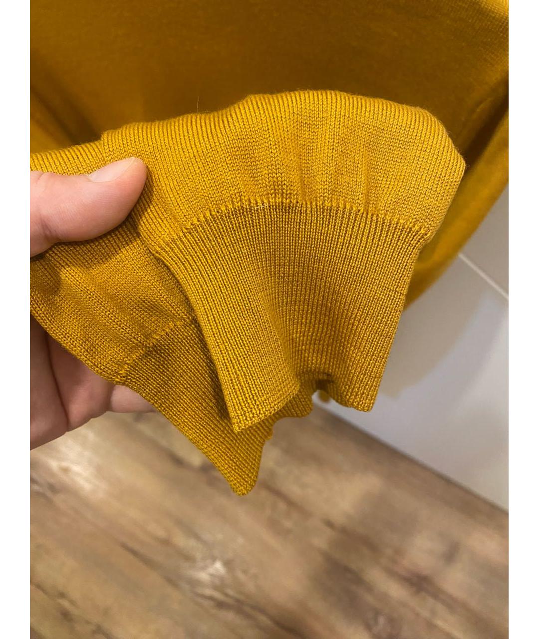 CORNELIANI Горчичная шерстяная водолазка, фото 6