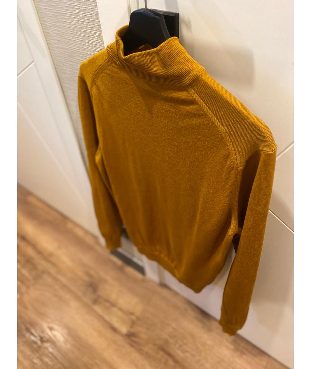 CORNELIANI Горчичная шерстяная водолазка, фото 3