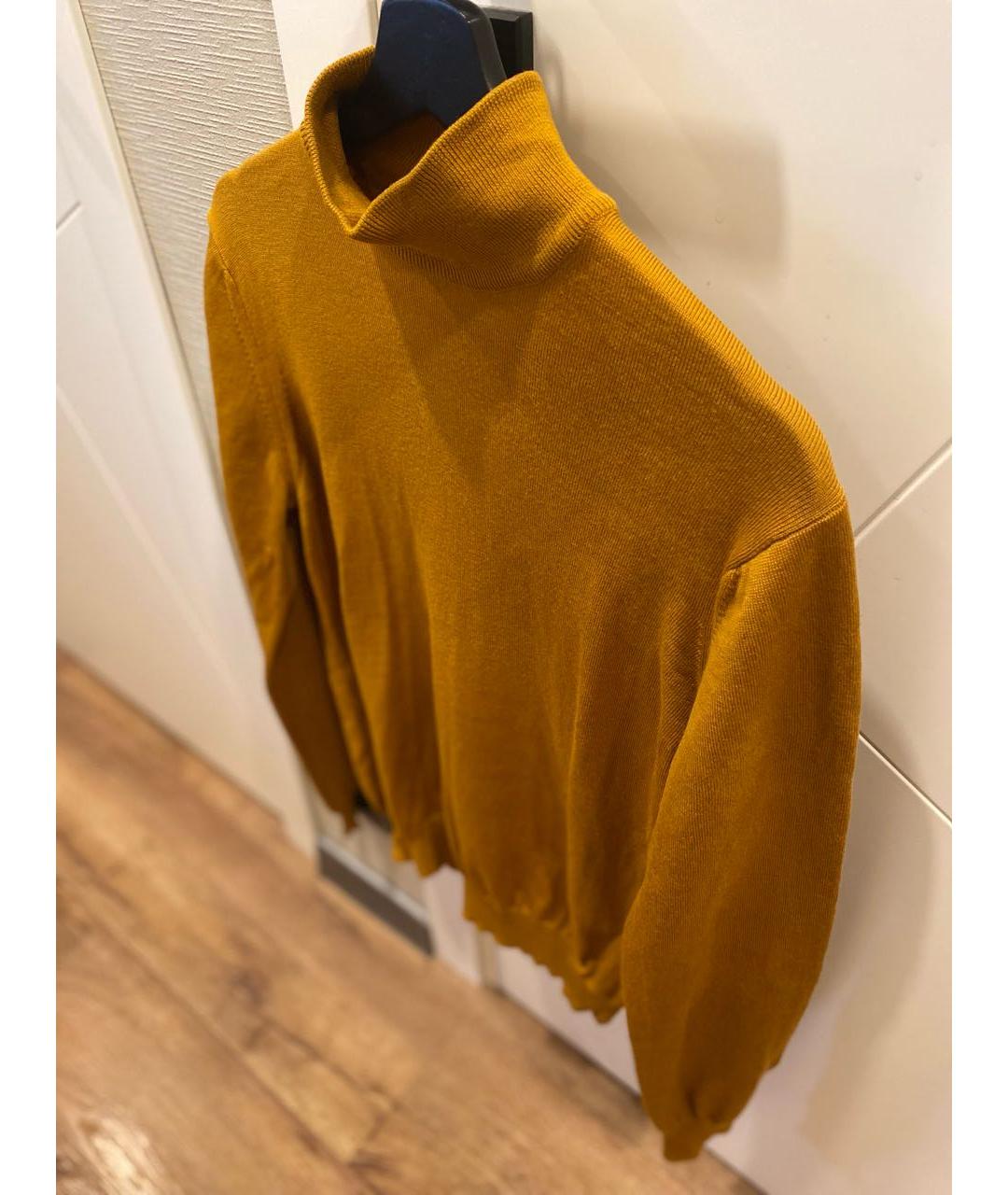 CORNELIANI Горчичная шерстяная водолазка, фото 7