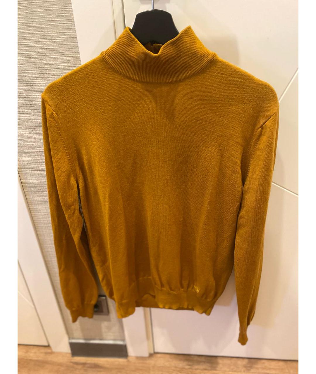 CORNELIANI Горчичная шерстяная водолазка, фото 9