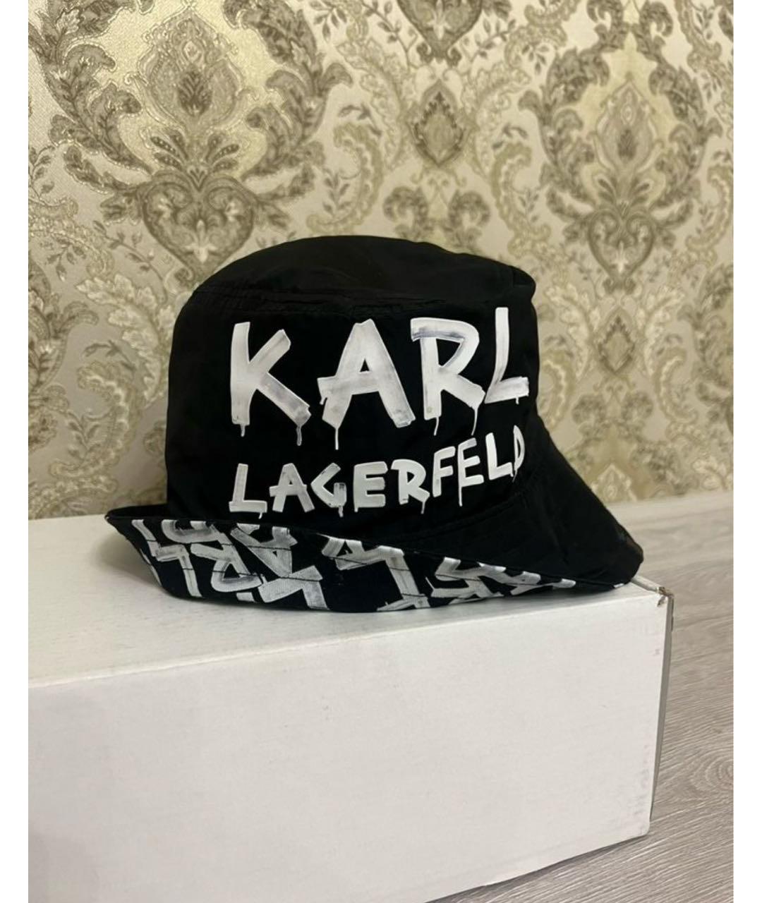 KARL LAGERFELD Черная синтетическая панама, фото 4