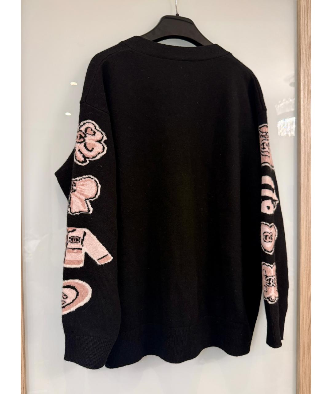 CHANEL Черный кашемировый кардиган, фото 2