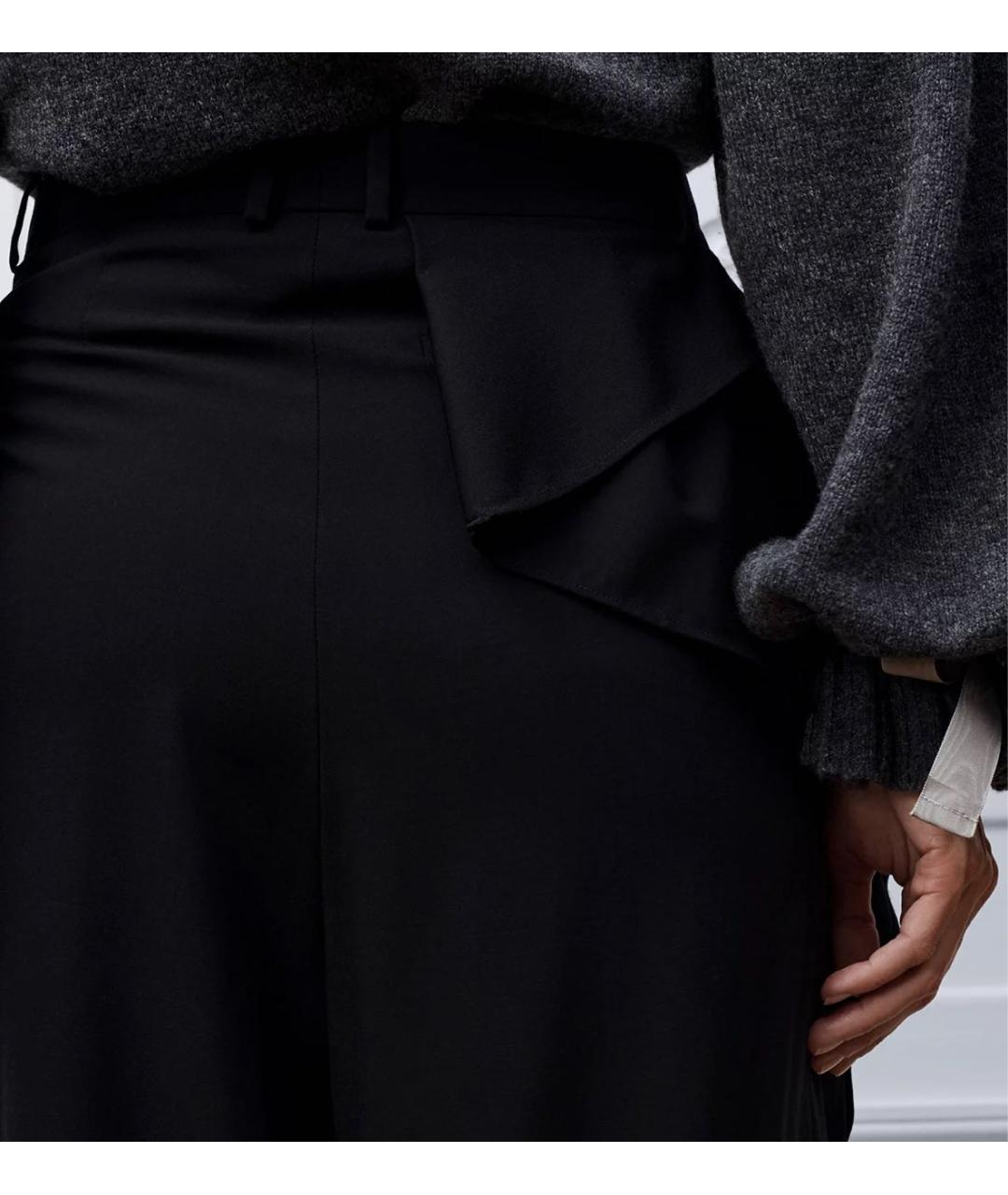 CHRISTIAN DIOR Черные шерстяные брюки широкие, фото 3