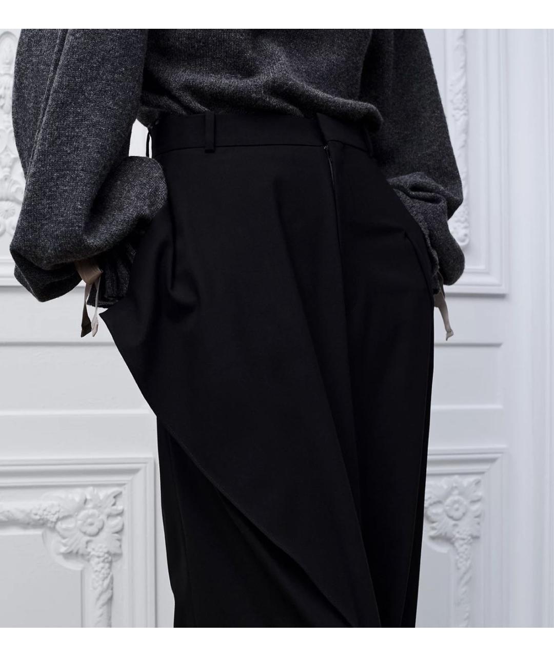 CHRISTIAN DIOR Черные шерстяные брюки широкие, фото 4