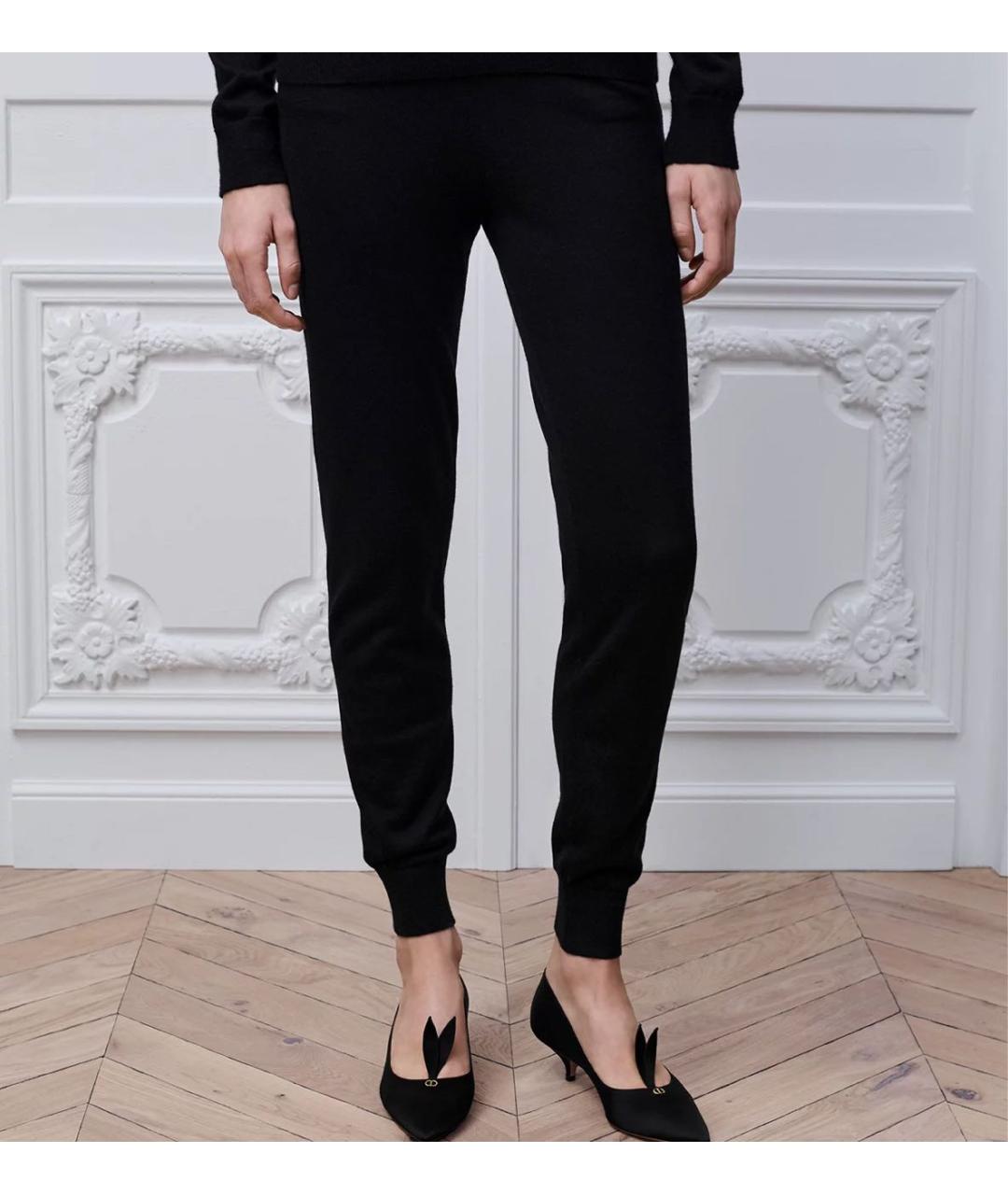 CHRISTIAN DIOR Черные кашемировые брюки узкие, фото 3