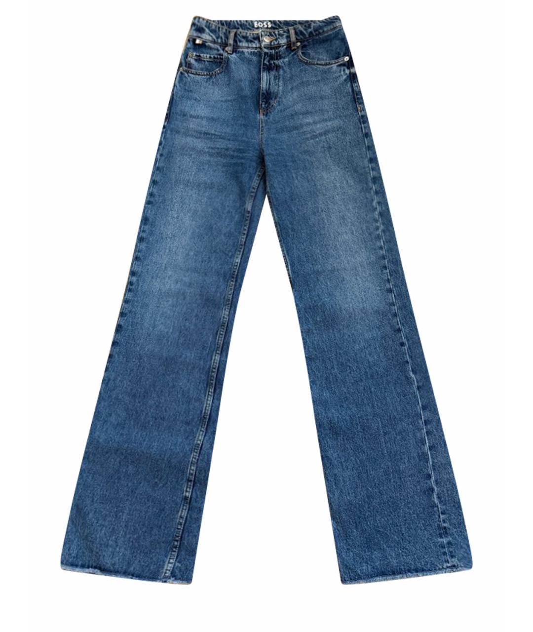 HUGO BOSS Синие хлопковые джинсы клеш, фото 1