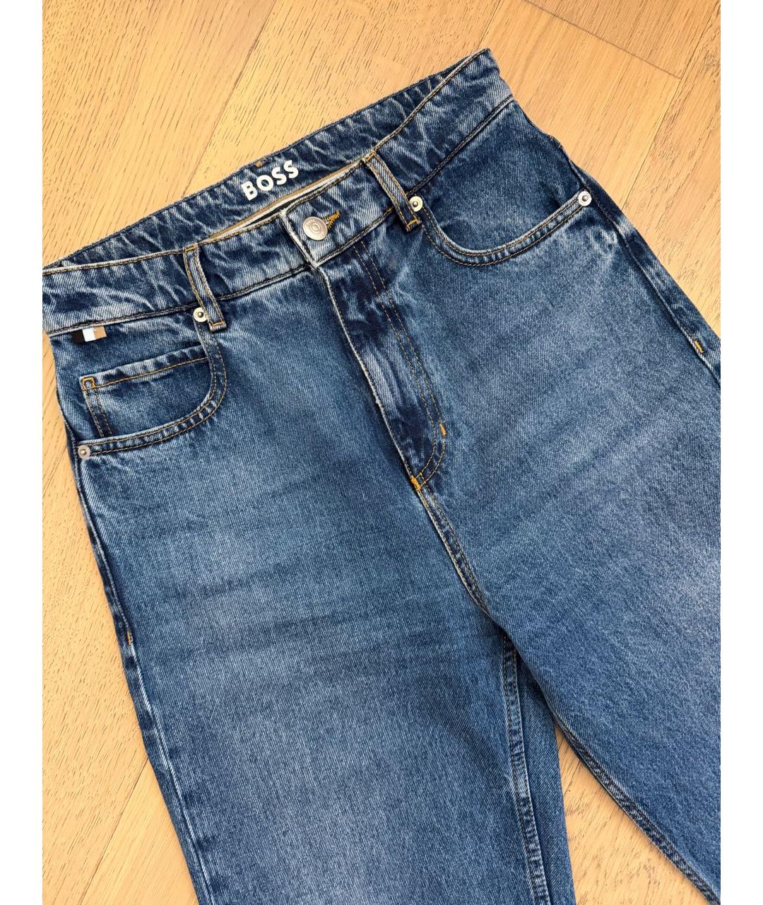HUGO BOSS Синие хлопковые джинсы клеш, фото 2