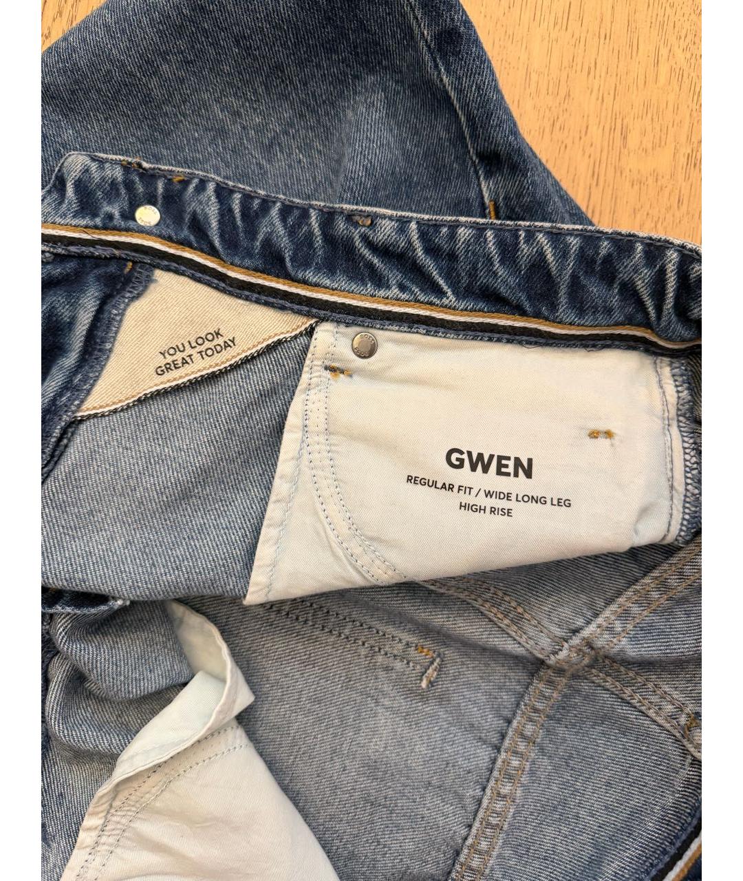 HUGO BOSS Синие хлопковые джинсы клеш, фото 7