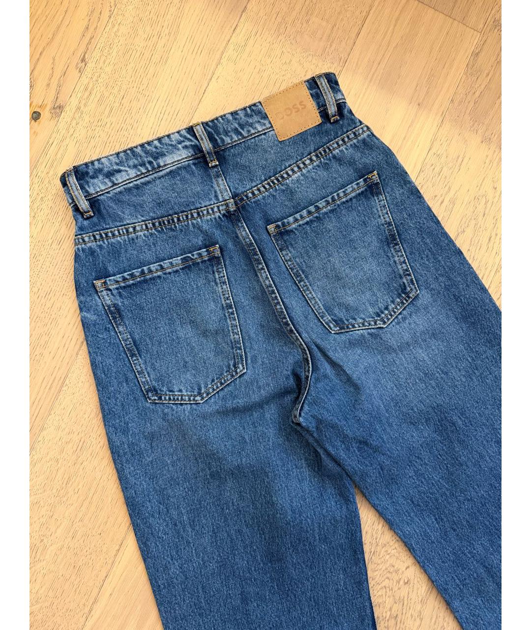 HUGO BOSS Синие хлопковые джинсы клеш, фото 4