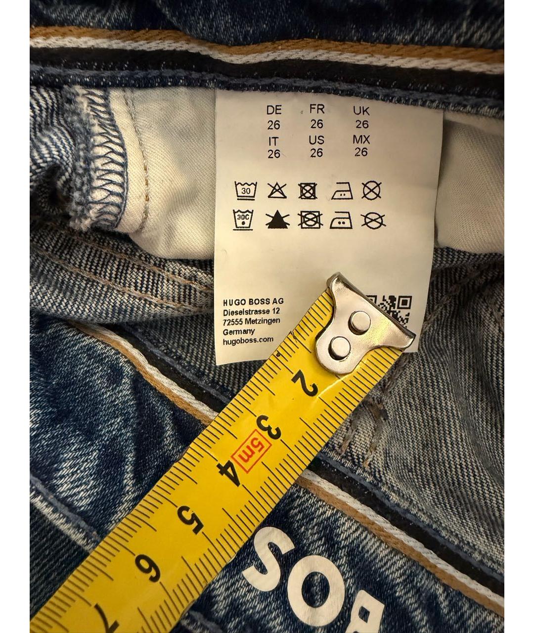 HUGO BOSS Синие хлопковые джинсы клеш, фото 6