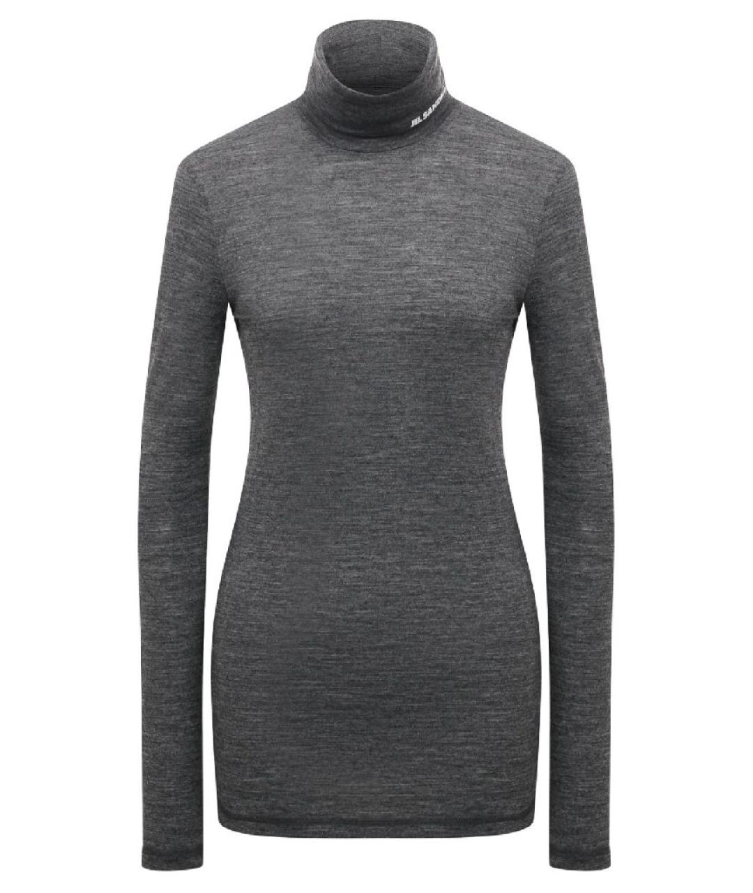 JIL SANDER Серая шерстяная водолазка, фото 1