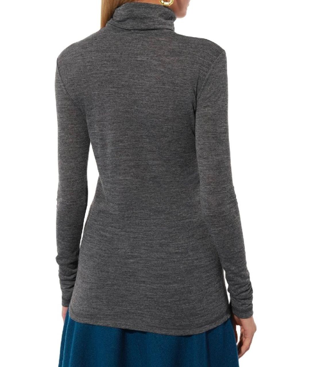 JIL SANDER Серая шерстяная водолазка, фото 2