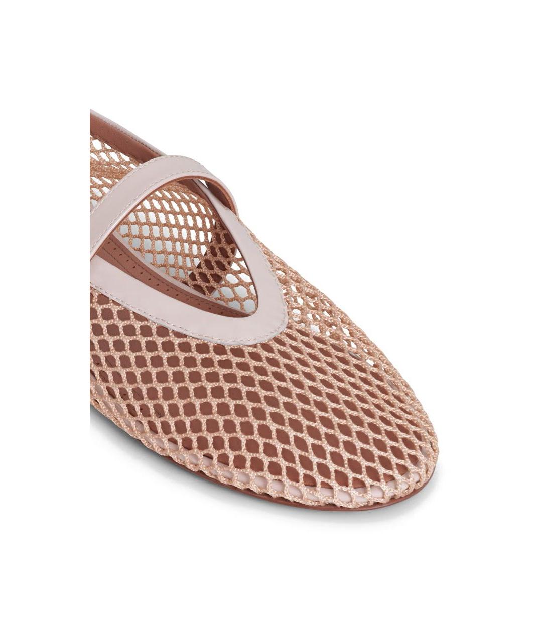 ALAIA Бежевые балетки из лакированной кожи, фото 4