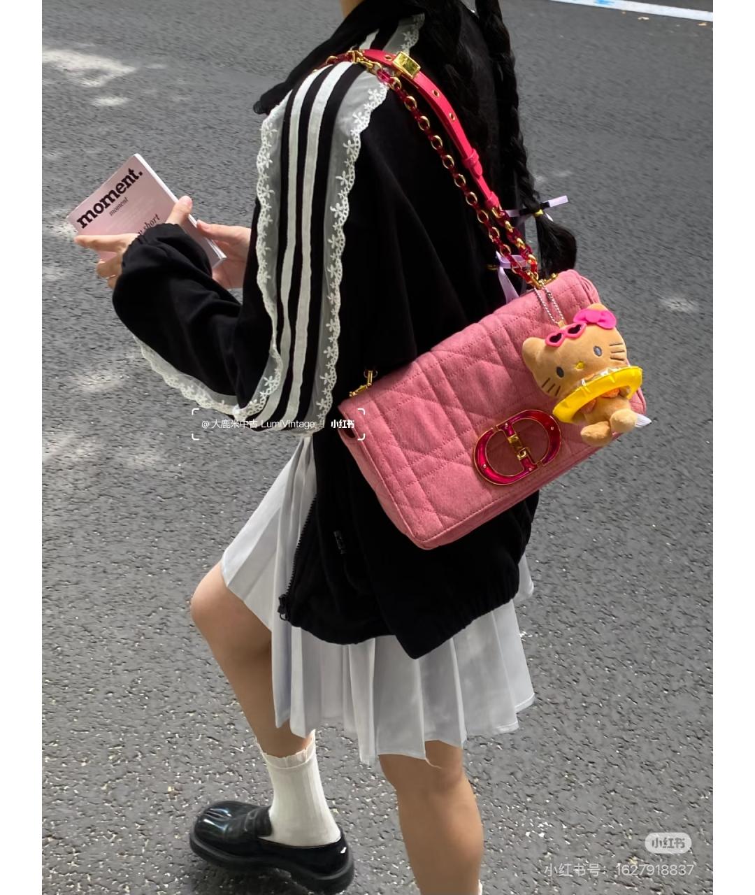 CHRISTIAN DIOR Розовая сумка через плечо, фото 7