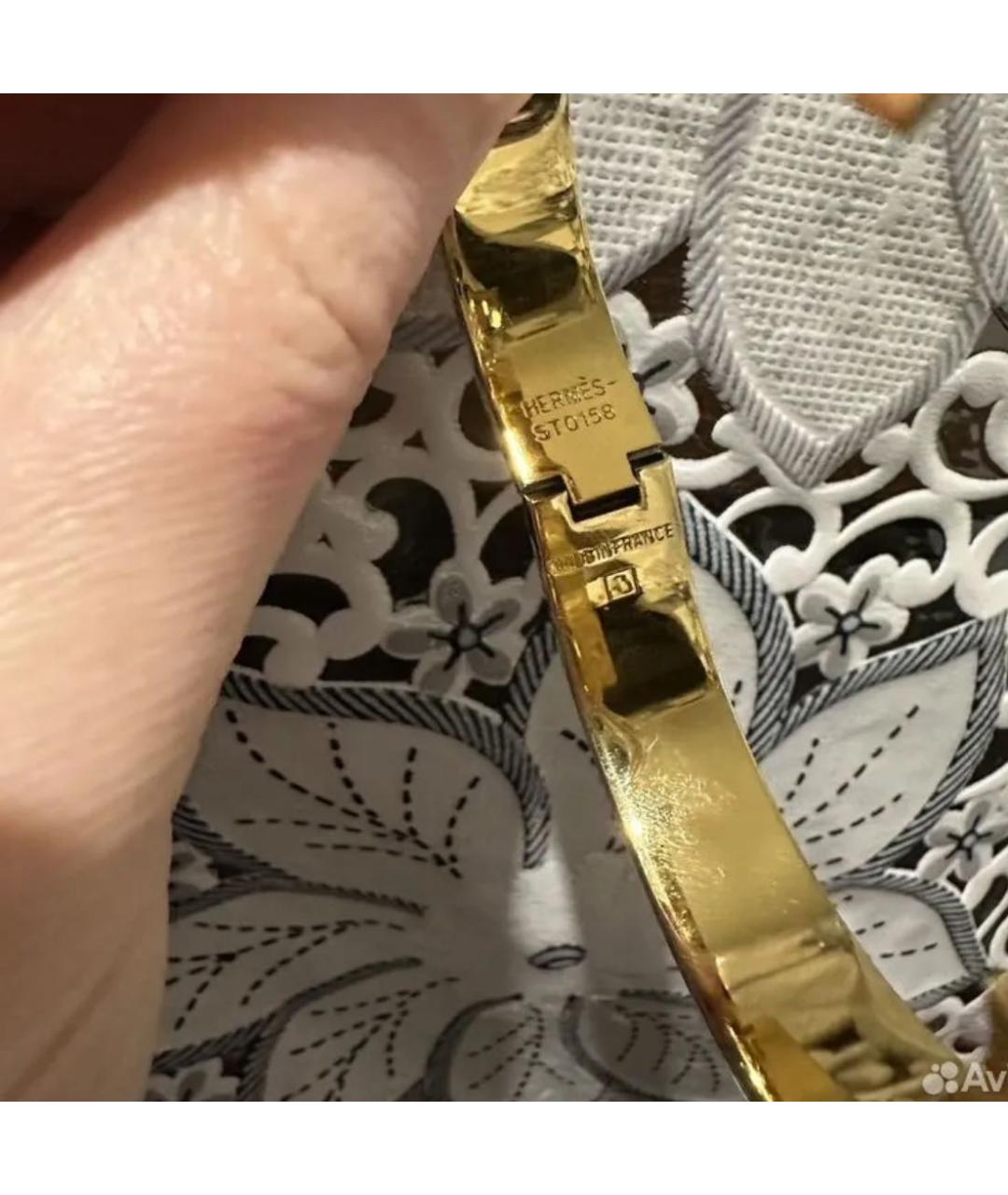 HERMES Розовый металлический браслет, фото 4