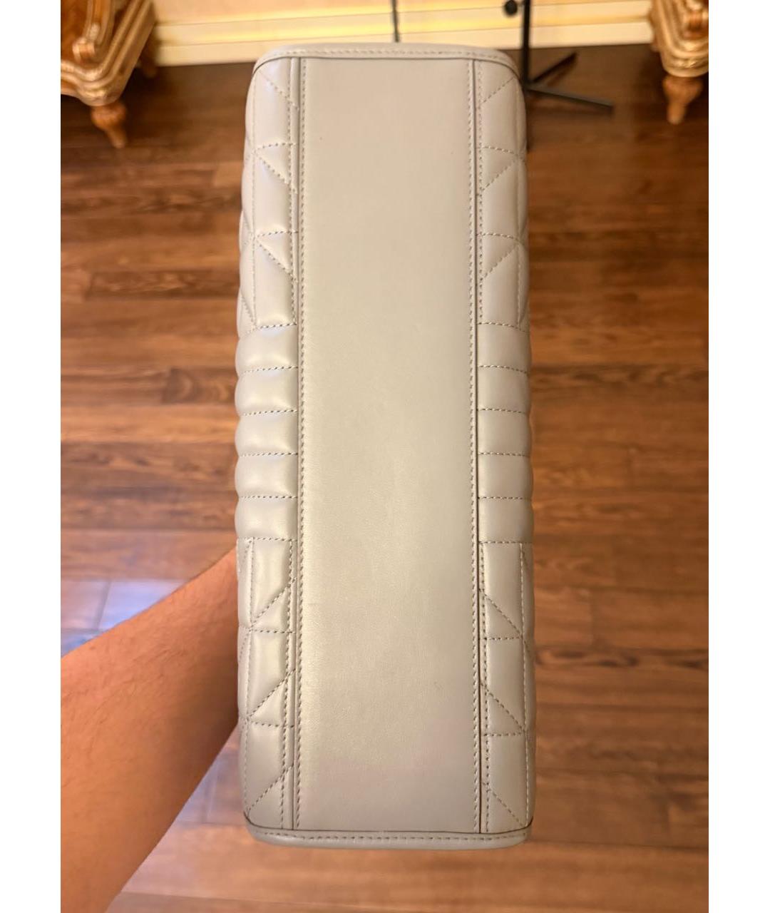 GUCCI Серая кожаная сумка тоут, фото 8