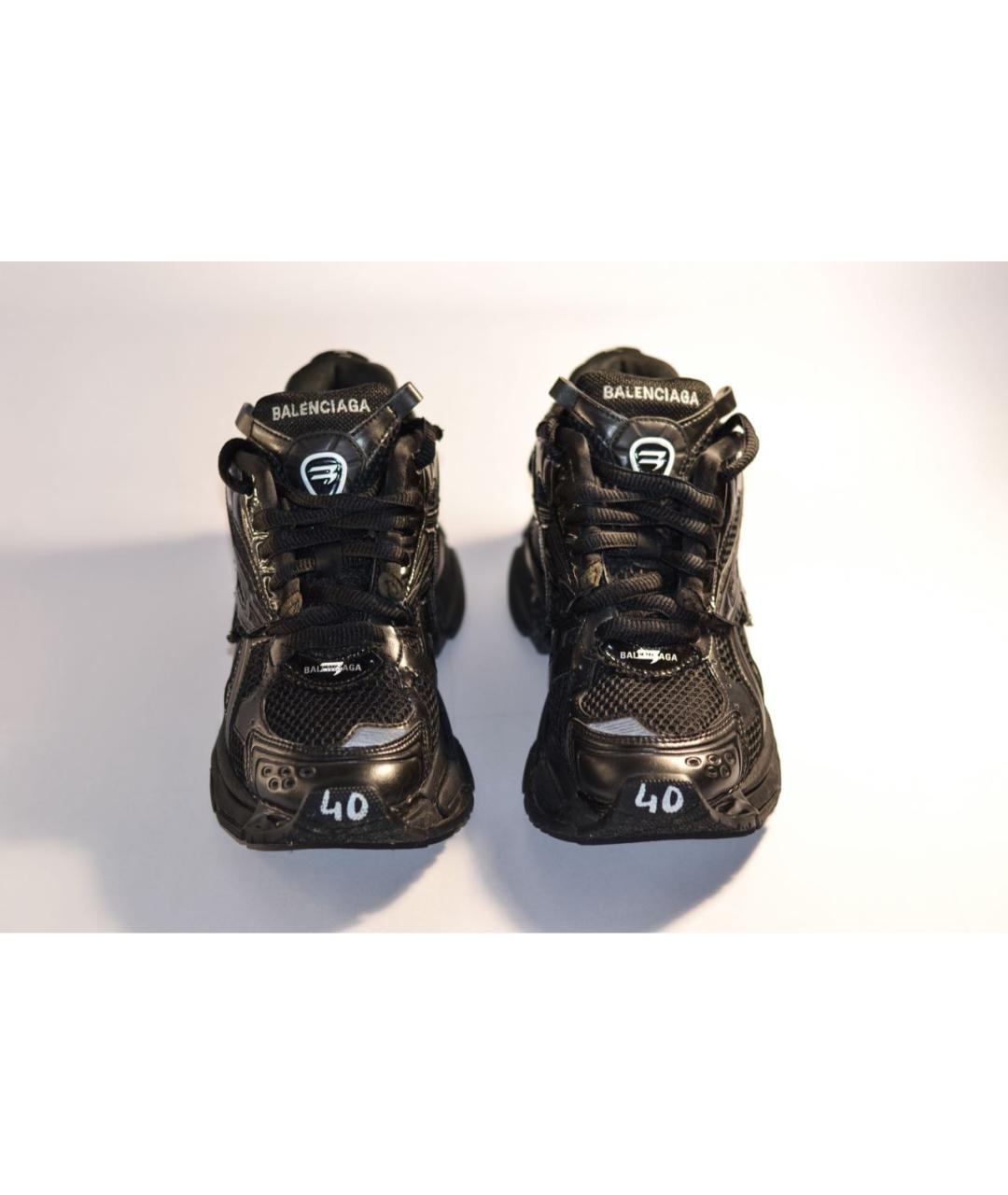 BALENCIAGA Черные текстильные кроссовки, фото 2