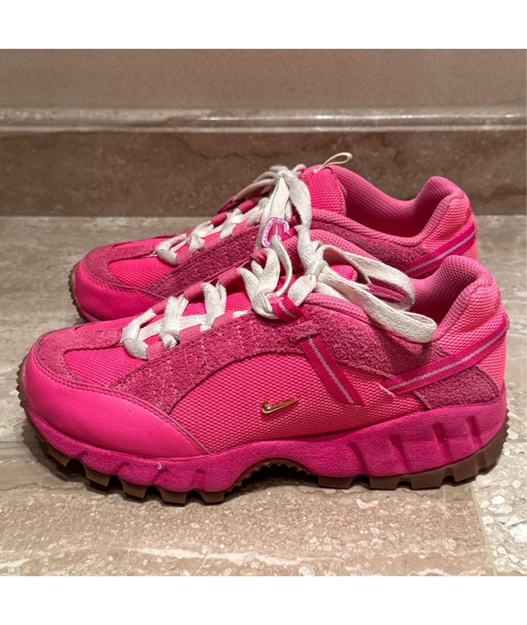 JACQUEMUS Розовые текстильные кроссовки, фото 5