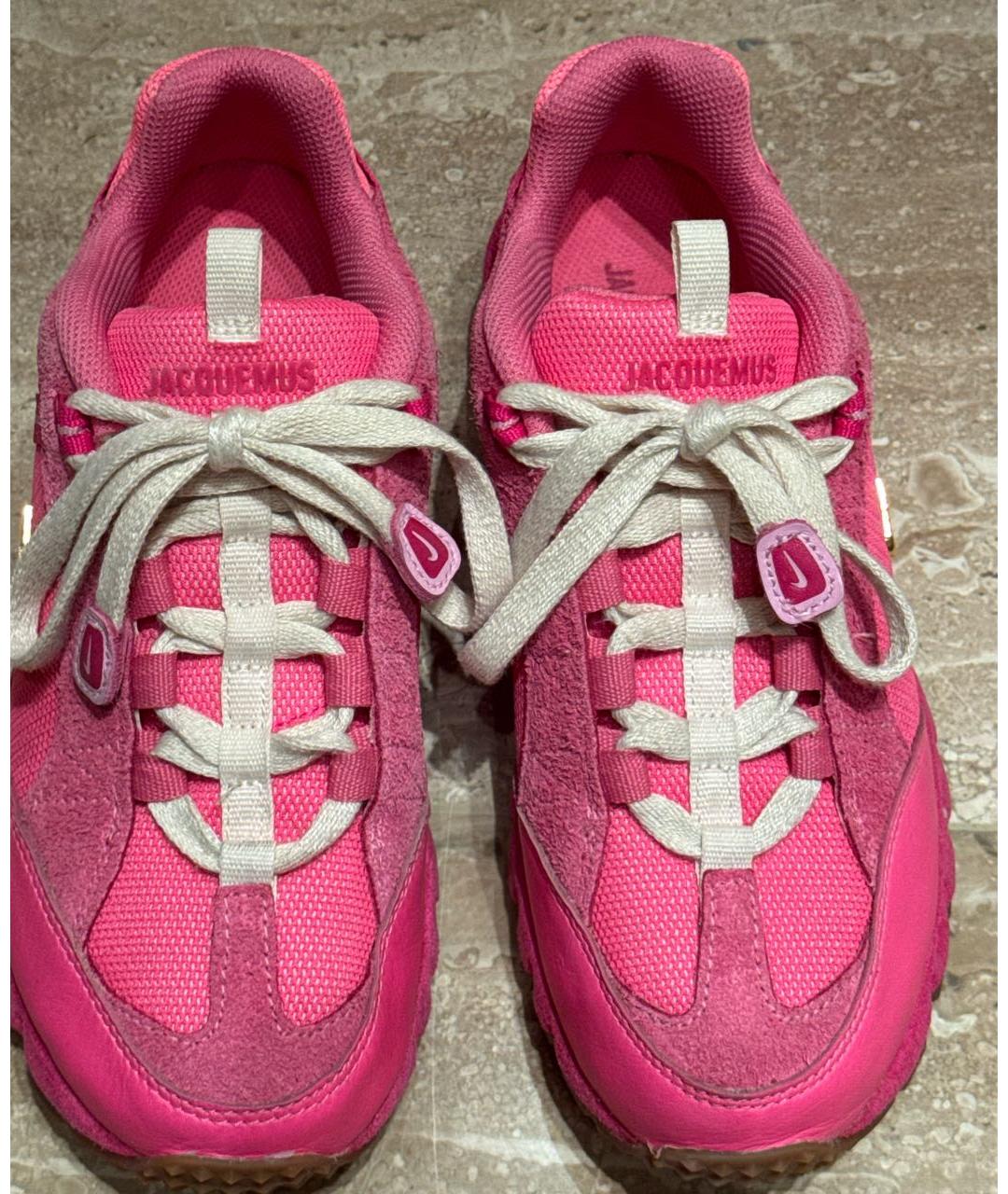 JACQUEMUS Розовые текстильные кроссовки, фото 2