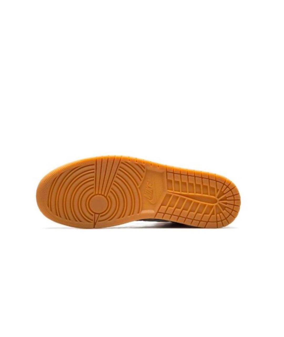 JORDAN Желтые кожаные кроссовки, фото 3