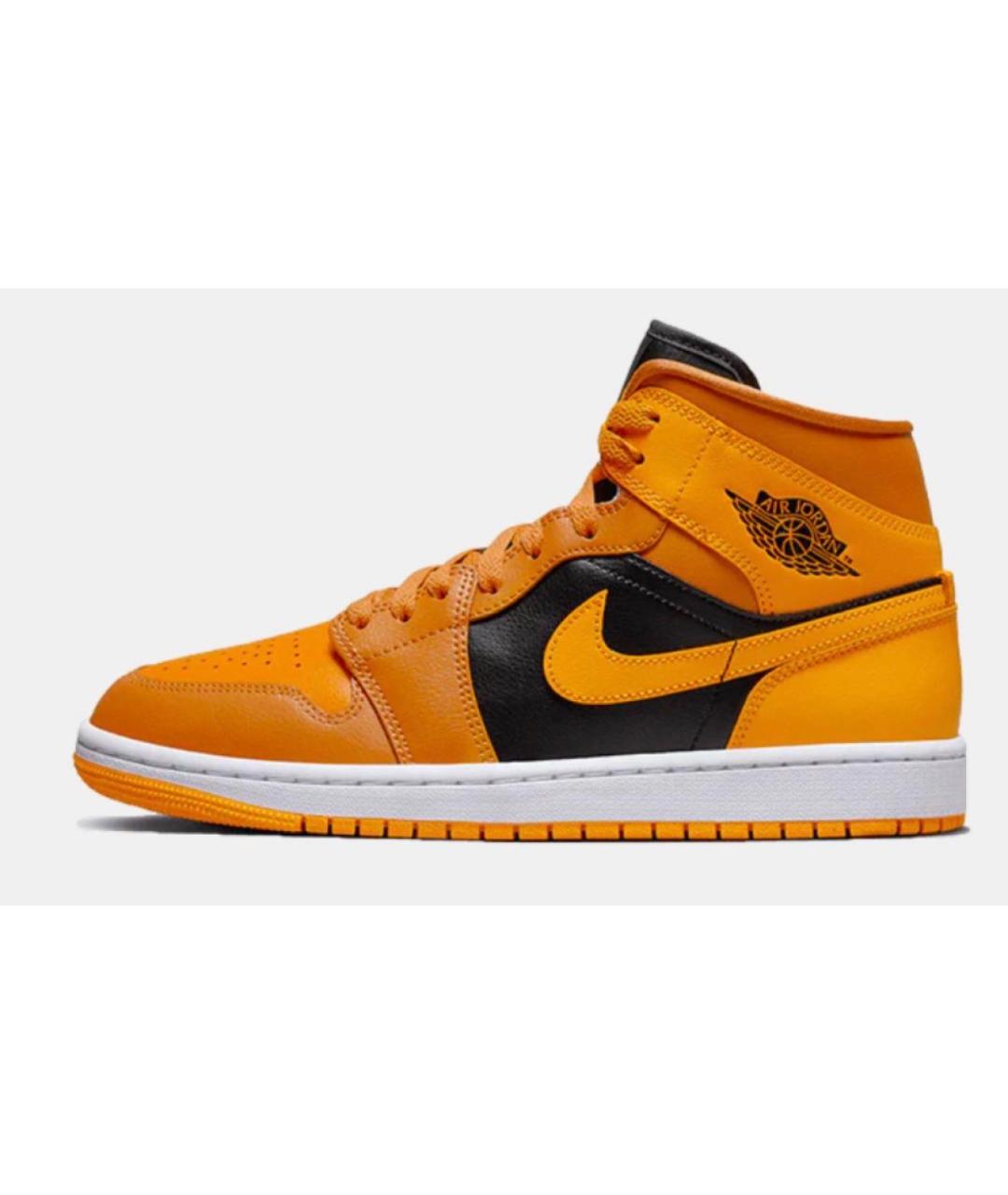 JORDAN Желтые кожаные кроссовки, фото 4