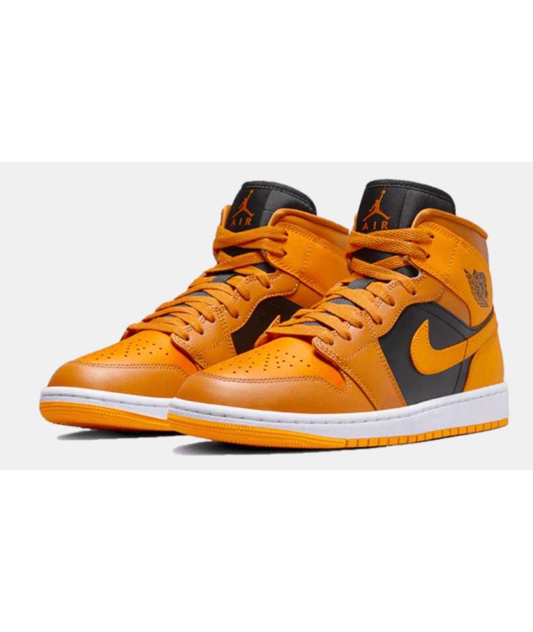 JORDAN Желтые кожаные кроссовки, фото 2