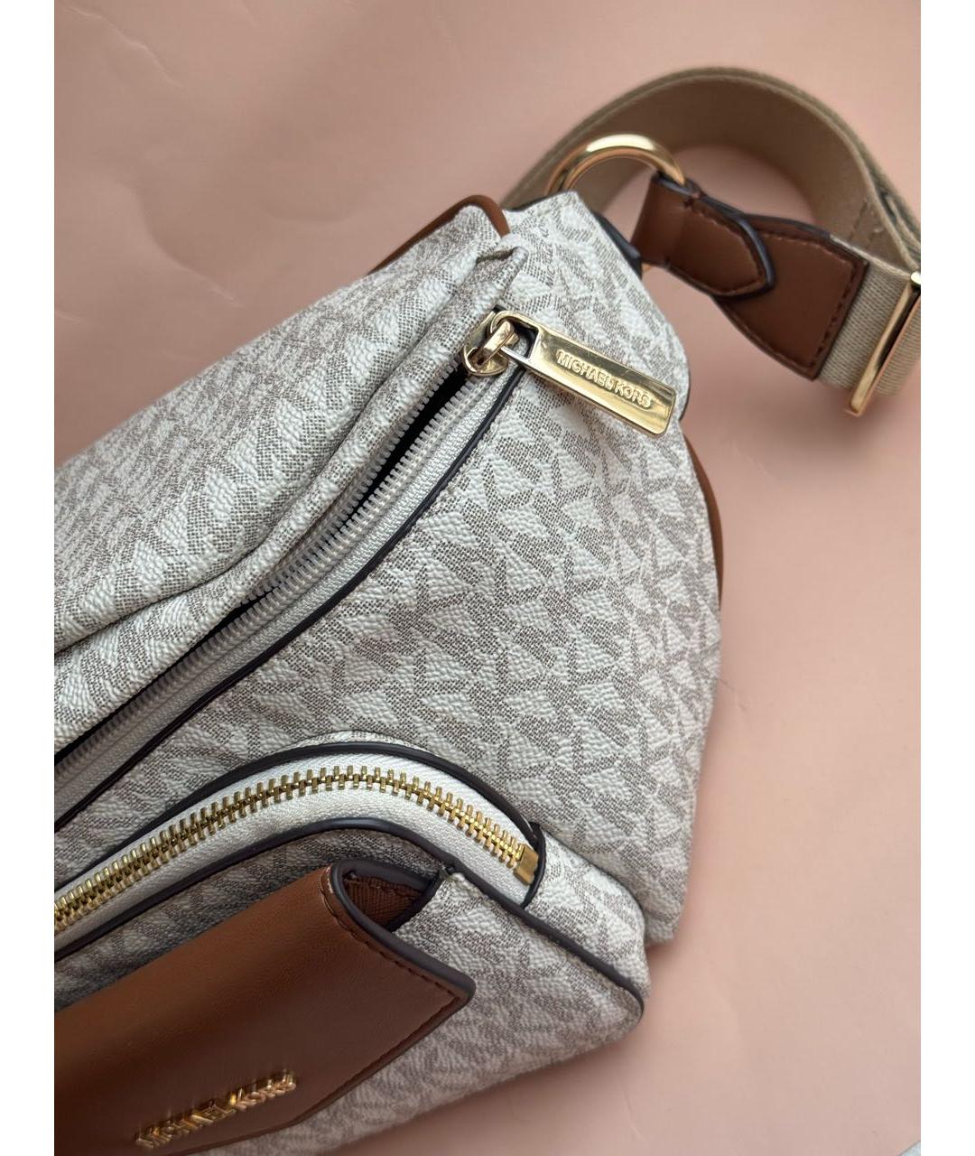 MICHAEL KORS Бежевая поясная сумка, фото 6