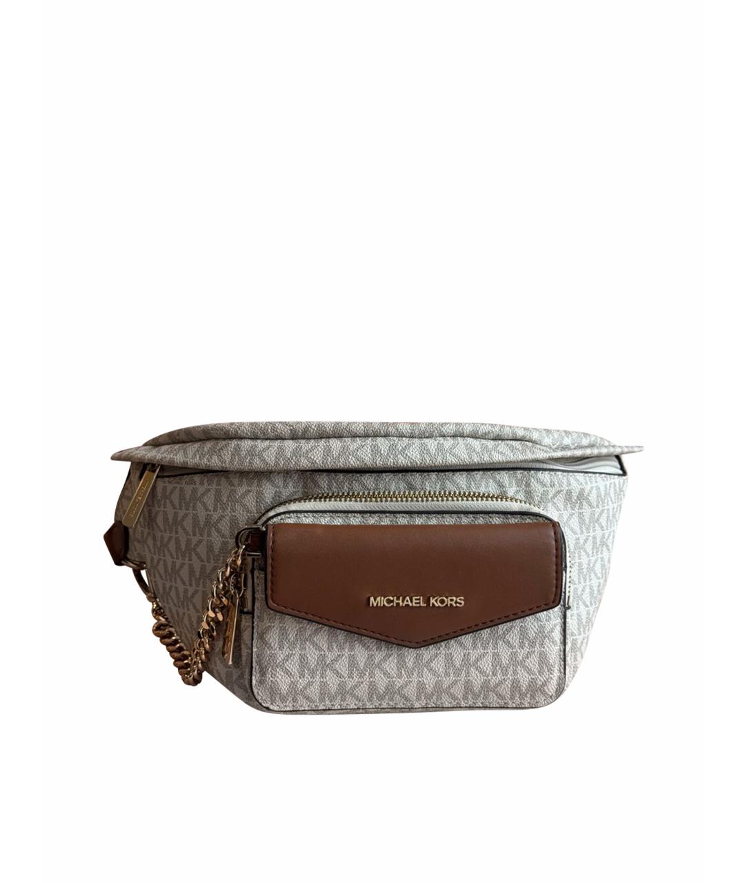 MICHAEL KORS Бежевая поясная сумка, фото 1