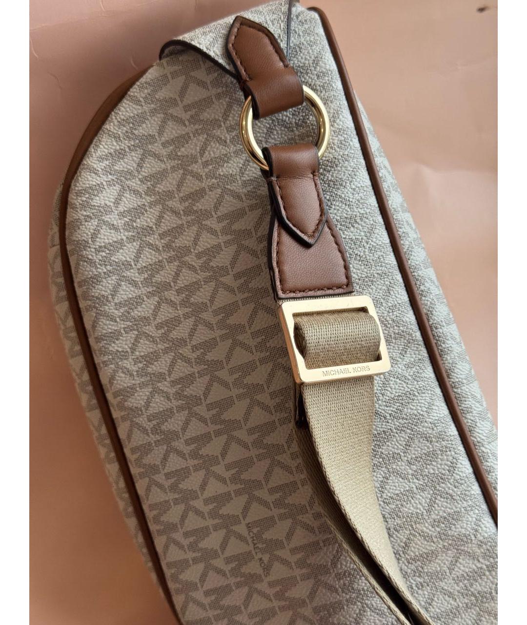 MICHAEL KORS Бежевая поясная сумка, фото 5