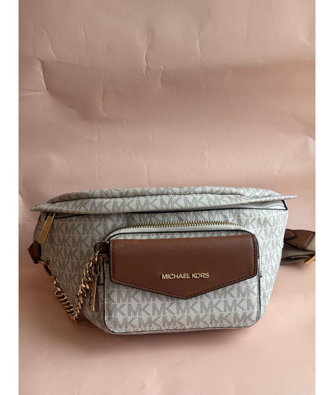 MICHAEL KORS Бежевая поясная сумка, фото 9