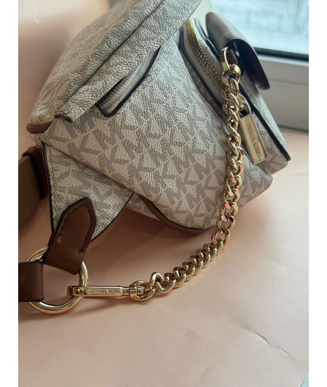 MICHAEL KORS Бежевая поясная сумка, фото 8