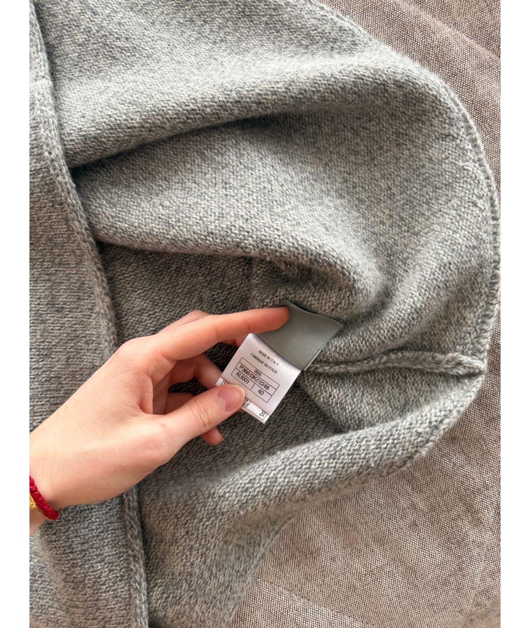 CHANEL Серое шерстяное повседневное платье, фото 5