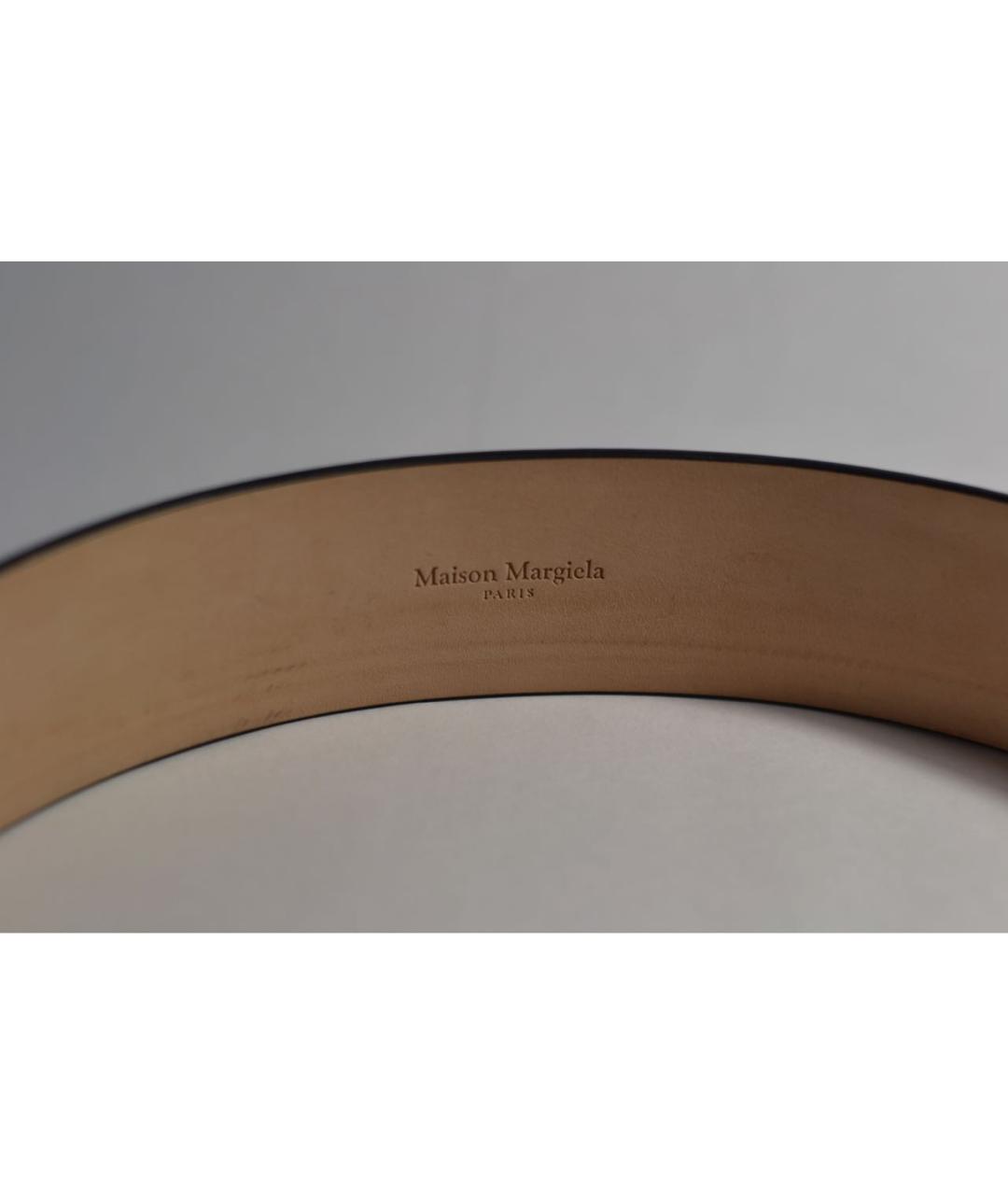 MAISON MARGIELA Черный кожаный ремень, фото 3