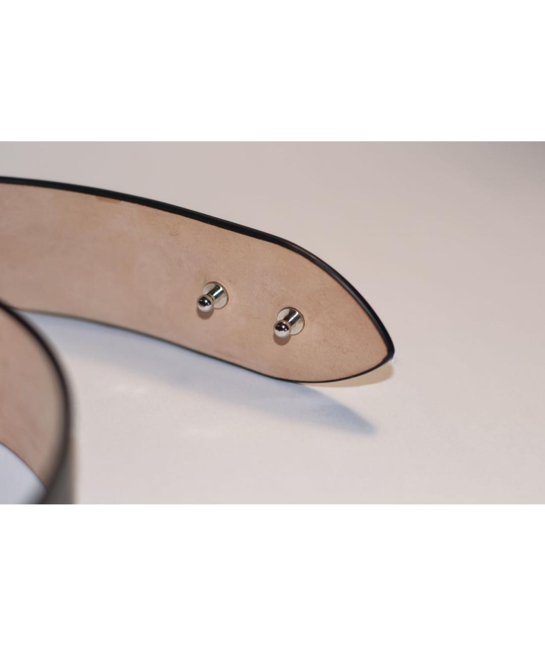 MAISON MARGIELA Черный кожаный ремень, фото 4