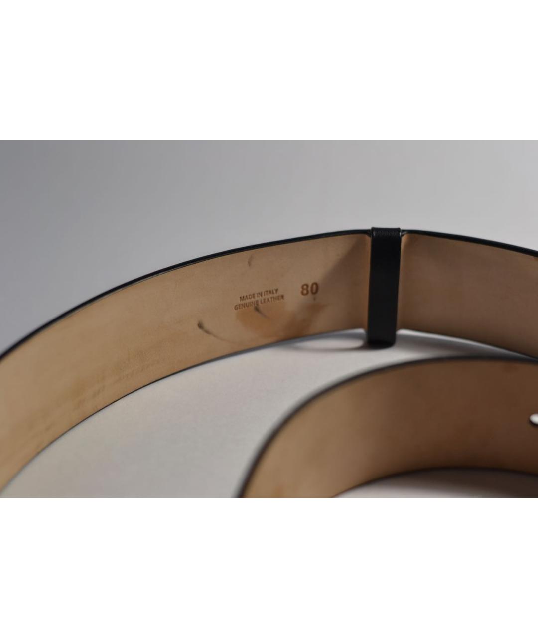 MAISON MARGIELA Черный кожаный ремень, фото 5