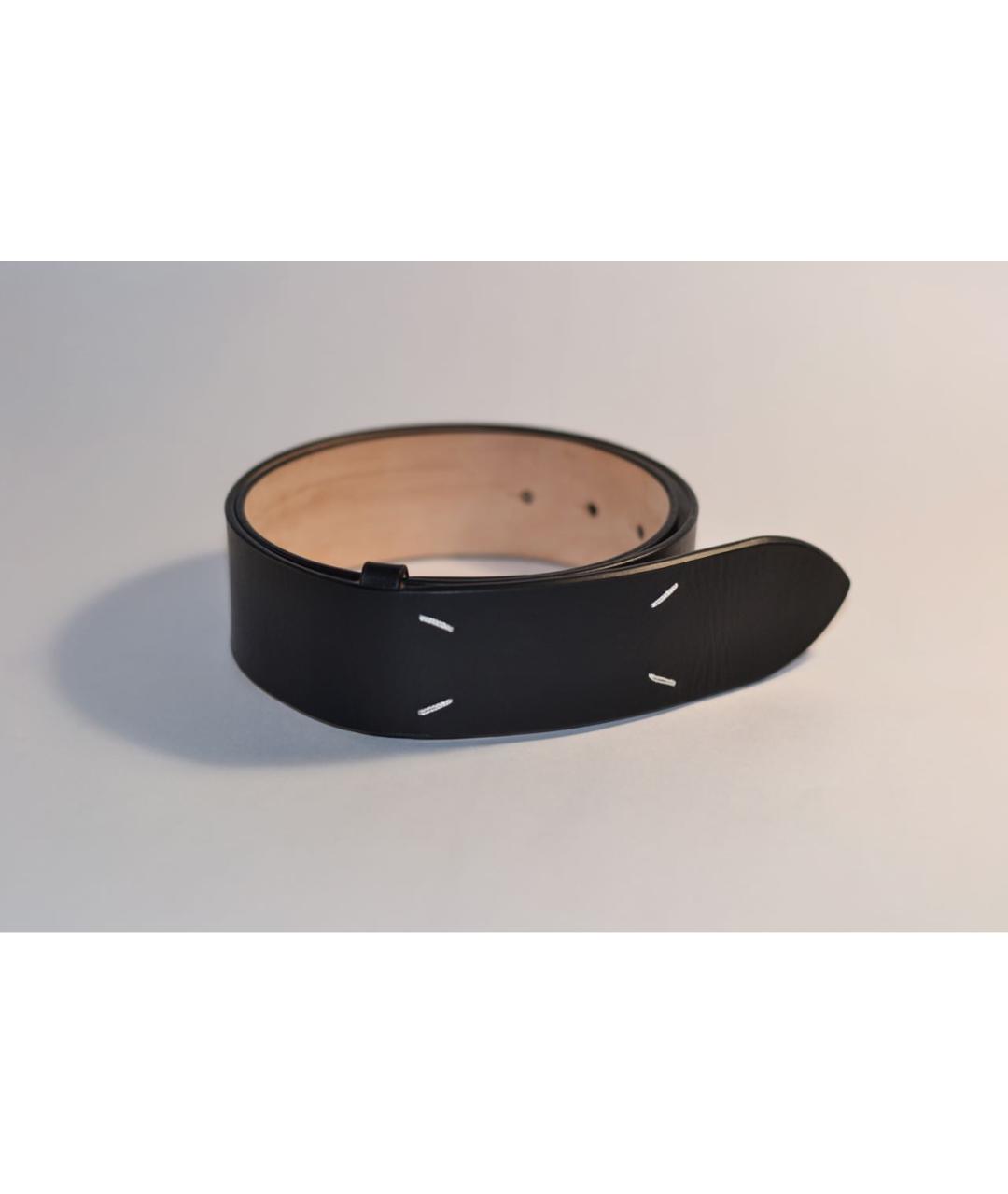 MAISON MARGIELA Черный кожаный ремень, фото 8