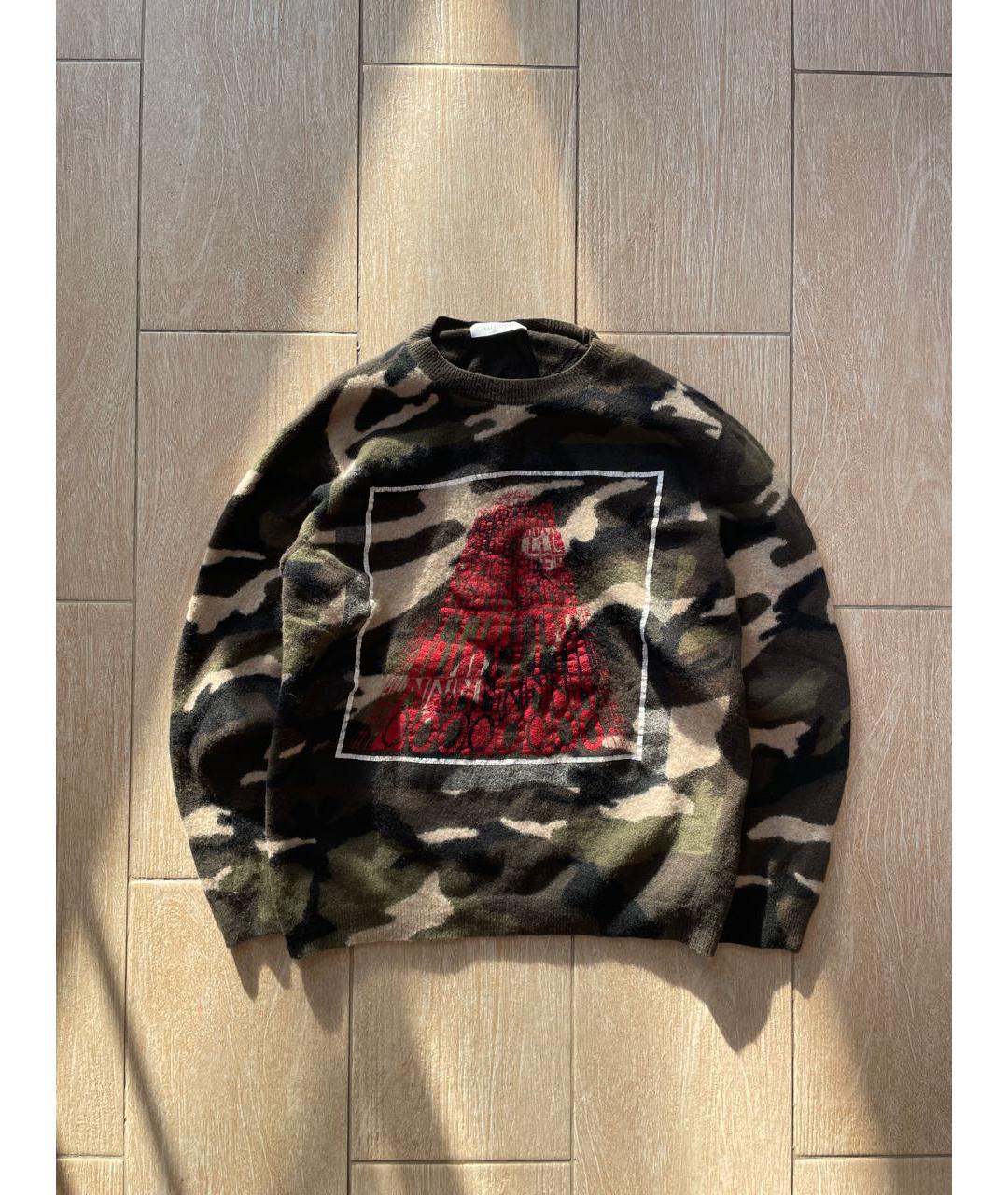 VALENTINO Хаки шерстяной джемпер / свитер, фото 9