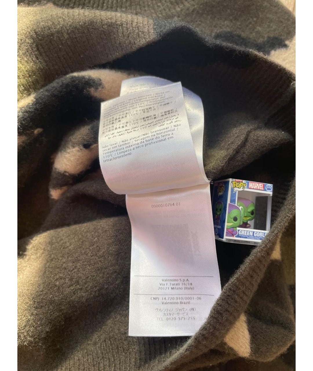 VALENTINO Хаки шерстяной джемпер / свитер, фото 8