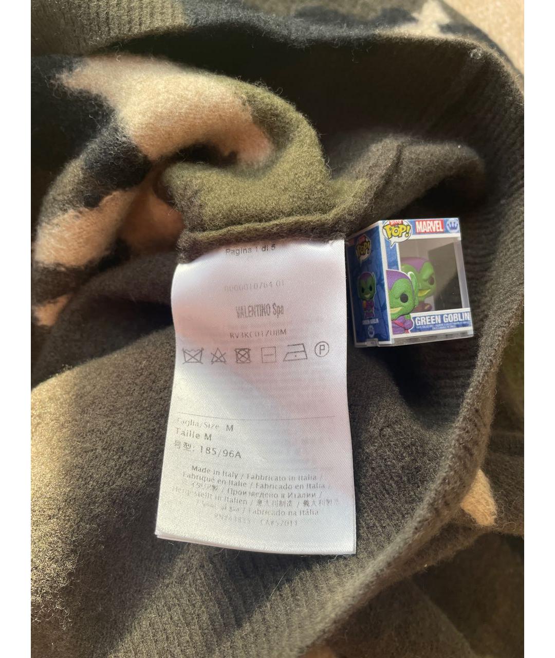 VALENTINO Хаки шерстяной джемпер / свитер, фото 6