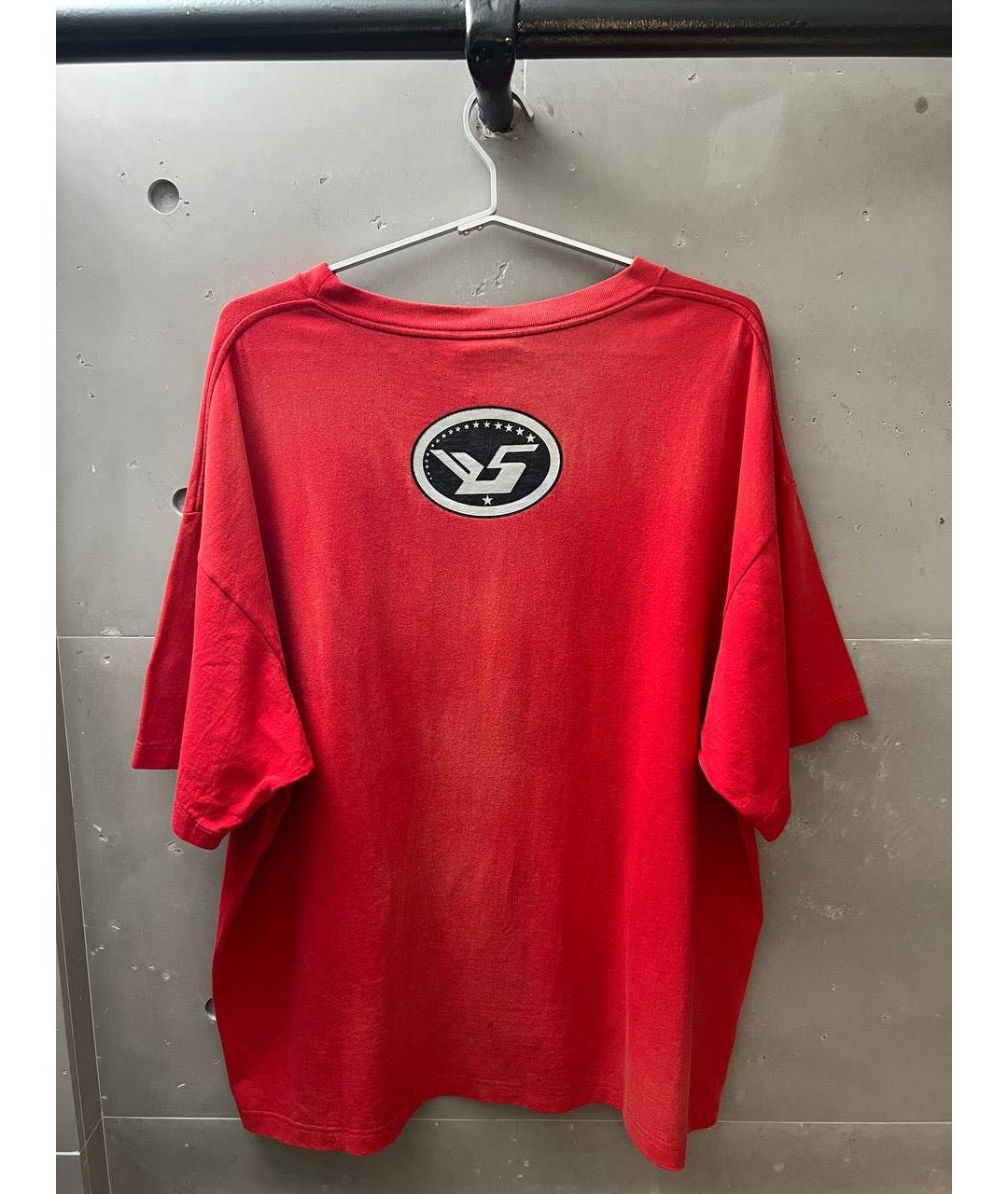 Saint Michael Красная хлопковая футболка, фото 2