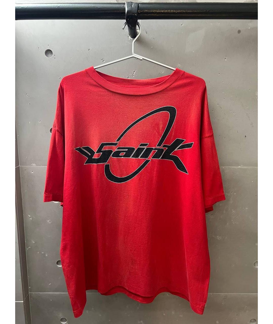 Saint Michael Красная хлопковая футболка, фото 3