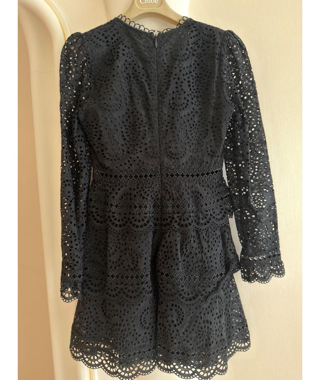 ZIMMERMANN Черное хлопковое коктейльное платье, фото 4