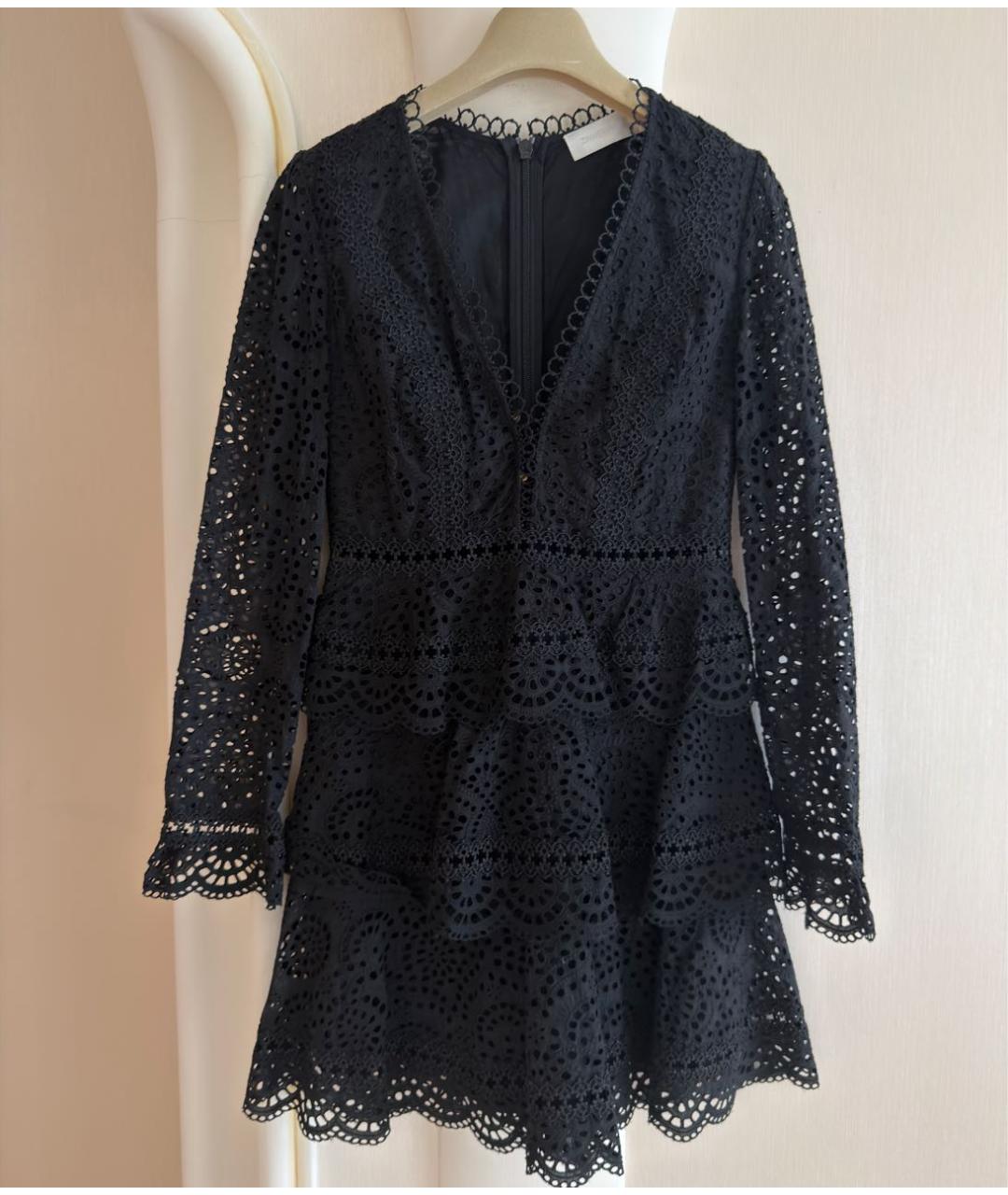 ZIMMERMANN Черное хлопковое коктейльное платье, фото 8