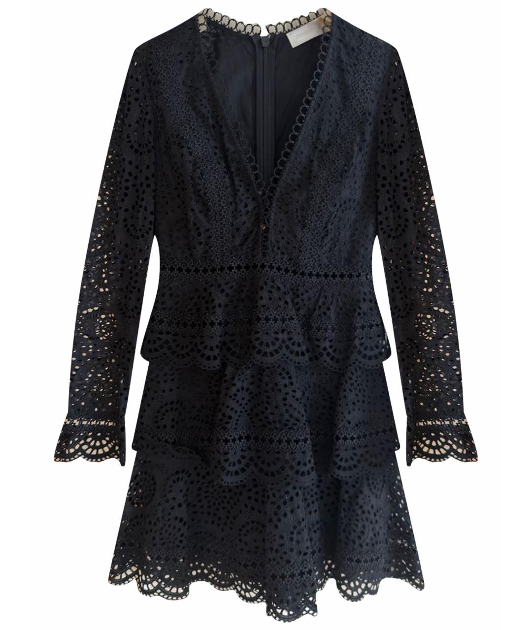 ZIMMERMANN Черное хлопковое коктейльное платье, фото 1