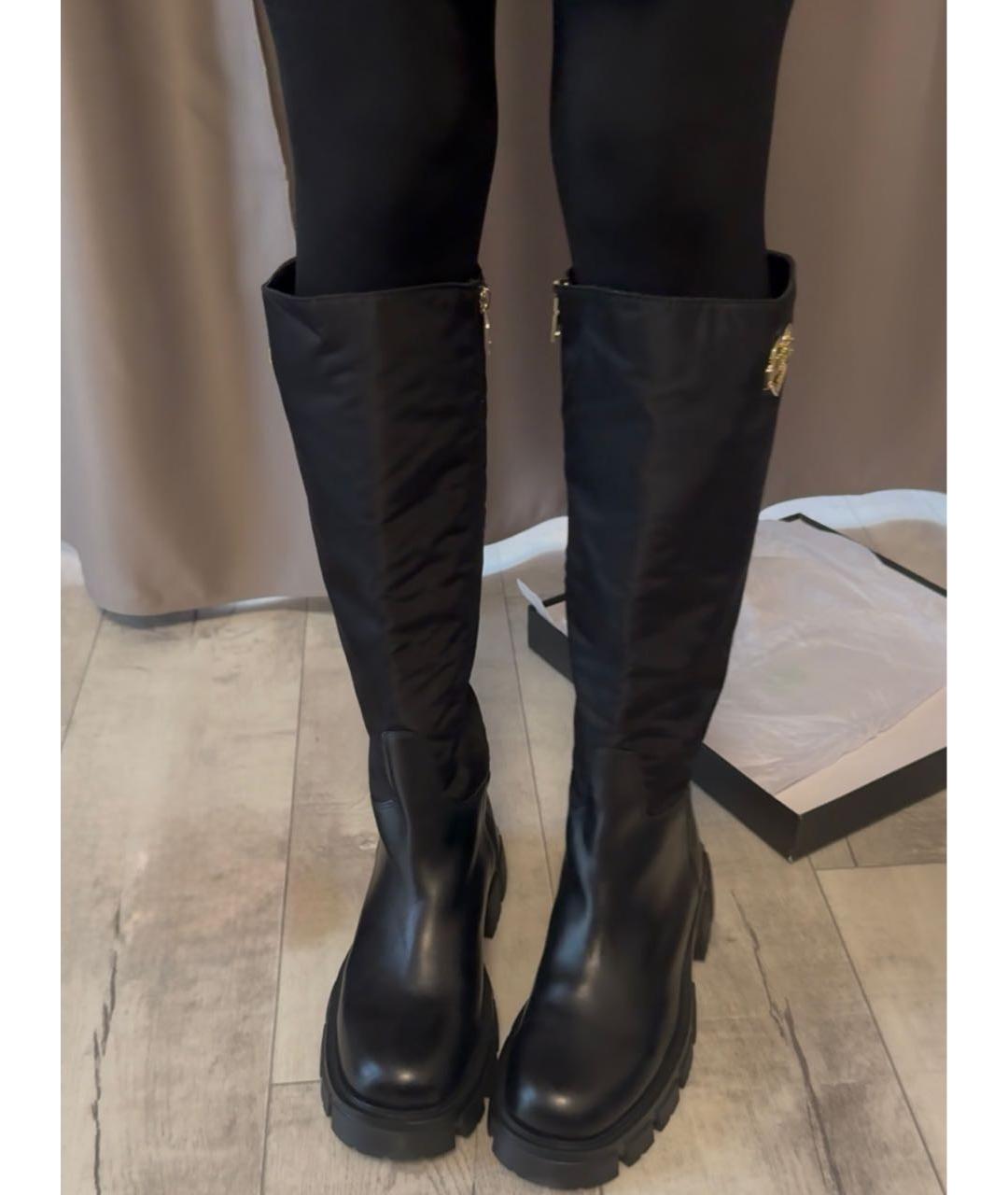 LOVE MOSCHINO Черные сапоги из искусственной кожи, фото 5