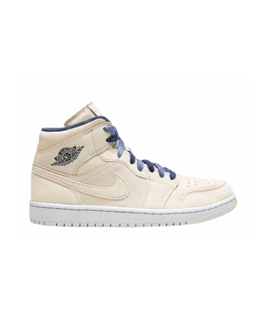 JORDAN Бежевые замшевые кроссовки, фото 1