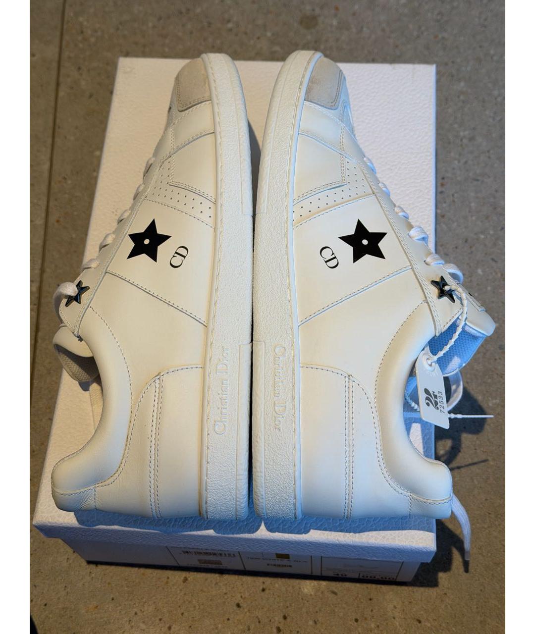 CHRISTIAN DIOR Белые кожаные кеды, фото 4