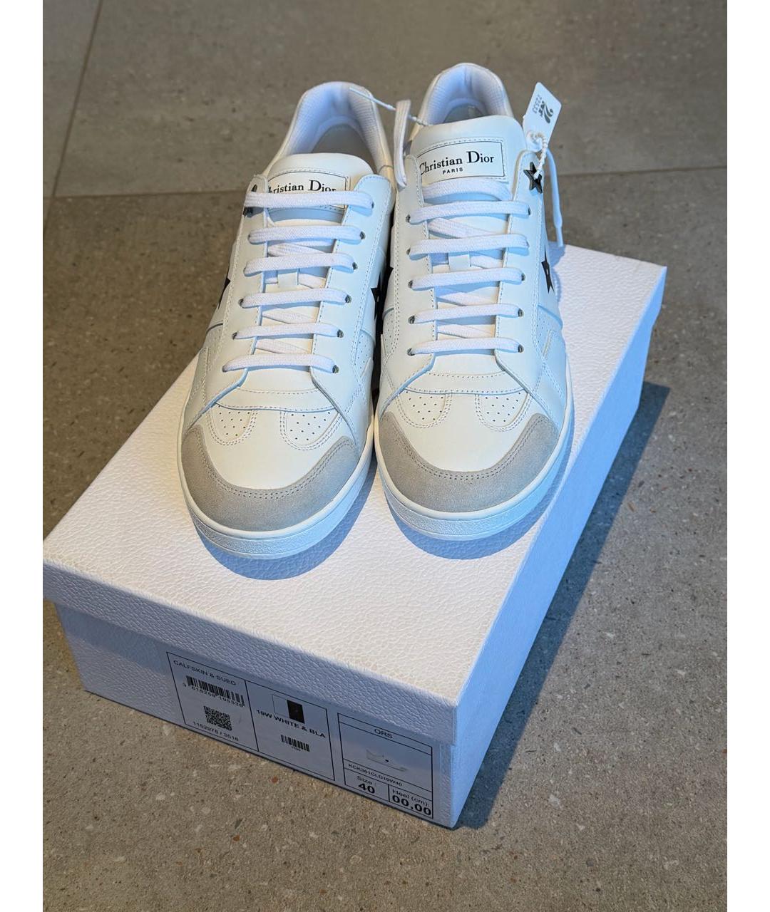 CHRISTIAN DIOR Белые кожаные кеды, фото 2