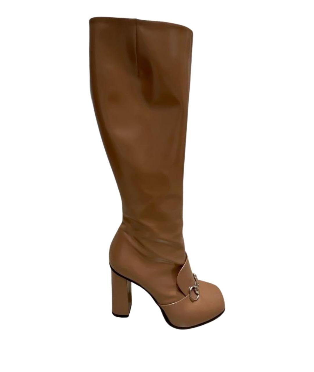 GUCCI Розовые сапоги из лакированной кожи, фото 1